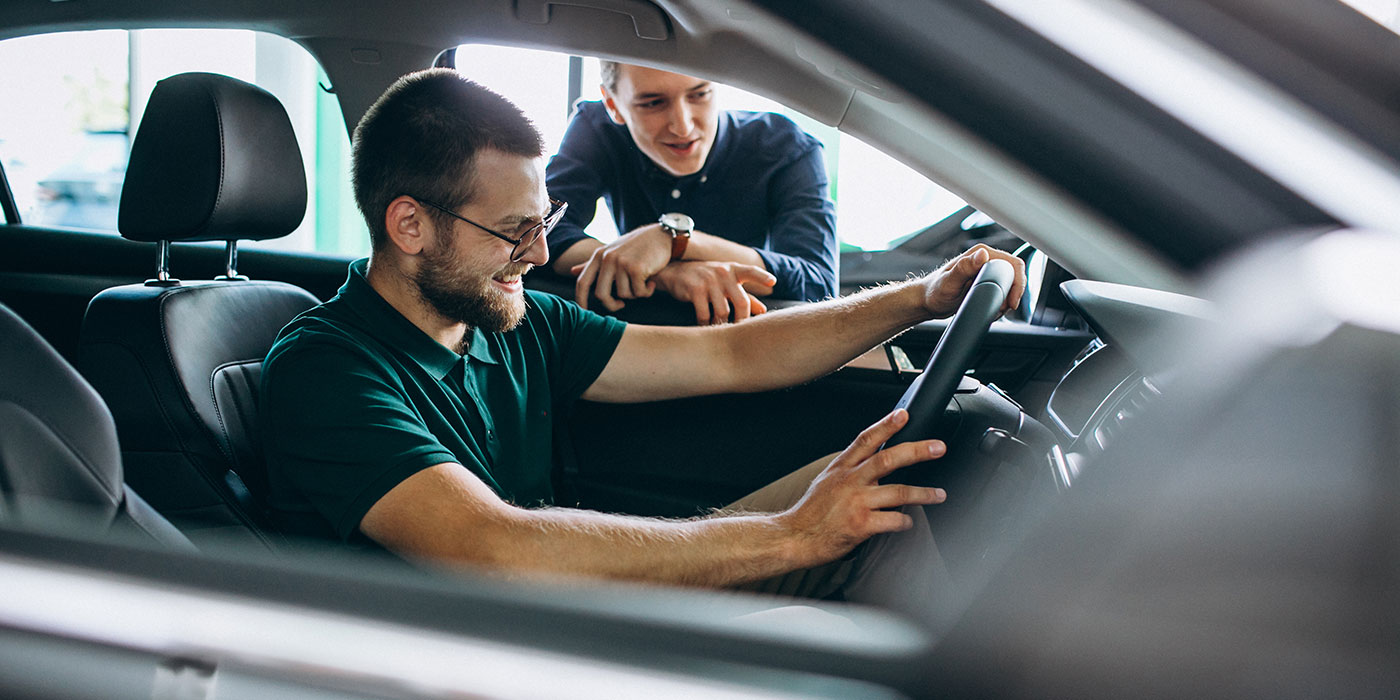 AI-powered test drive scheduling system showing calendar integration and automated booking process
